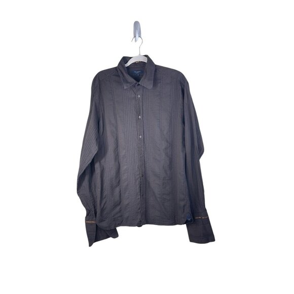 Ted Baker London Mens Button-Up Shirt Size 5 XL 42 Textured Long Sleeve - Picture 1 of 9